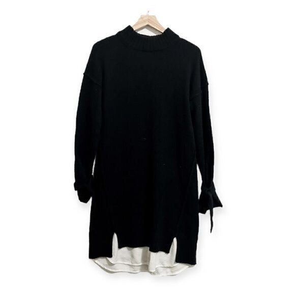 Brochu Walker Tie Looker Layered Dress, Black, Size M - Picture 2 of 13